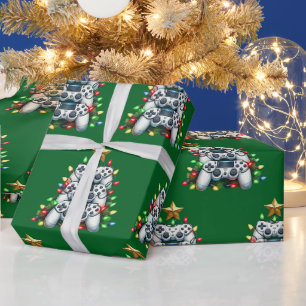 Papel De Presente Árvore de Natal do Gamer