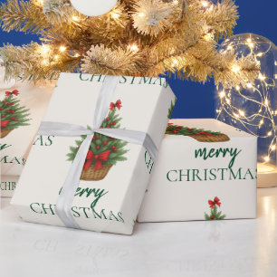 Papel De Presente Árvore de Natal Elegante – Fita Vermelha