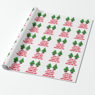 Papel De Presente Árvore de Natal engraçada - Muitas bolas