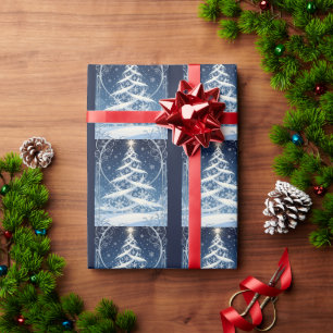 Papel De Presente Árvore de Natal Exquisita e Ornamentada