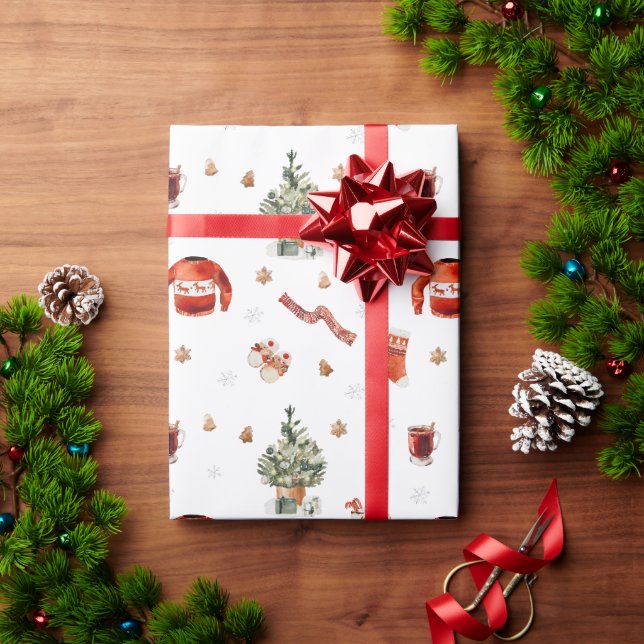Papel De Presente Árvore de Natal Festiva & Suéter Feio (Presente de Natal)