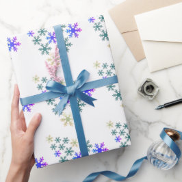 Papel De Presente Árvore de Natal Floco de Neve Natal Festivo