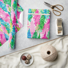 Papel De Presente Árvore de Natal Funky Brights 