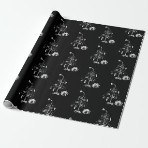 Papel De Presente Árvore de Natal Gótica