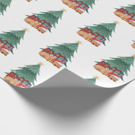 Papel De Presente Árvore de Natal Labrador