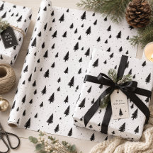 Árvore de Natal Minimalista Preto e Branco