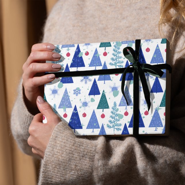 Papel De Presente Árvore de Natal moderna (Criador carregado)