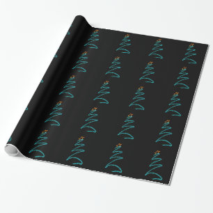 Papel De Presente árvore de Natal neon