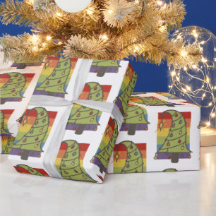 Papel De Presente Árvore de Natal orgulho gay Rainbow
