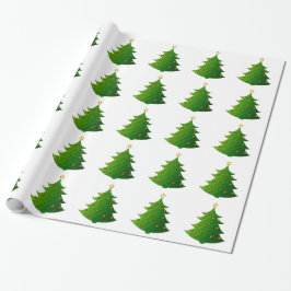 Papel De Presente Árvore de Natal ouro