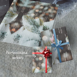 Papel De Presente Árvore de Natal pastel de estilo vegetativo