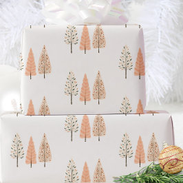 Papel De Presente Árvore de Natal Pastel em forma de Presente de Nat