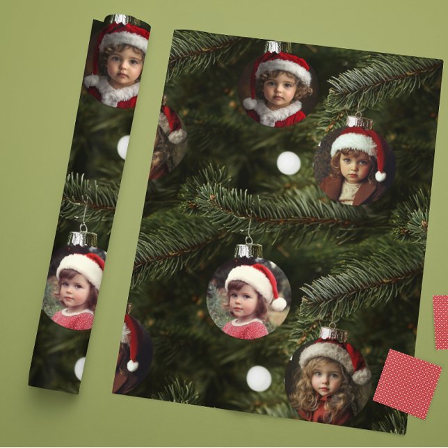 Papel De Presente Árvore de Natal Personalizada para Ornamentos de F (Criador carregado)