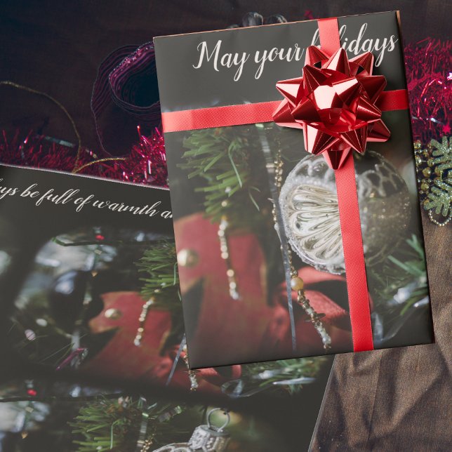 Papel De Presente Árvore de Natal retrógrada escura (Criador carregado)