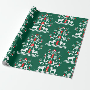 Papel De Presente Árvore de Natal Vermelho Verde, Festiva, Escandi,