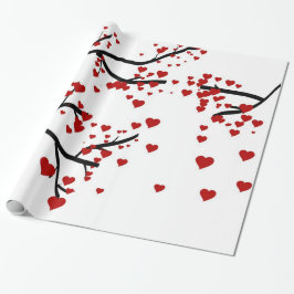 Papel De Presente Árvore do Coração