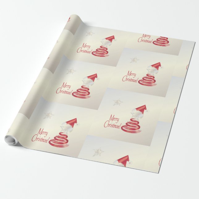 Papel De Presente Árvore do Papai Noel (Desenrolado)