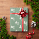 Papel De Presente Árvore Natal Verde<br><div class="desc">Traga um pouco de tranquilidade e elegância para suas comemorações de feriado com nossa design do 'Natal Sage Green'. Apresentando belamente estilizadas árvores de Natal verdes, esta design incorpora uma estética de férias moderna, mas clássica. Perfeito para embrulhar papel, decoração caseira, ou presentes festivos, adiciona uma vibração sofisticada e sofisticada...</div>