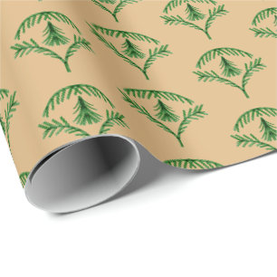 Papel De Presente Árvore Natural de Pinheiro