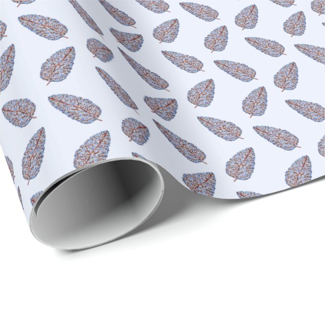 Papel De Presente Árvore Topiária de Impressão em Bloco (Ponta do rolo)