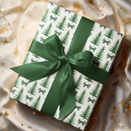 Papel De Presente Árvore Verde Pine de Natal Moderna