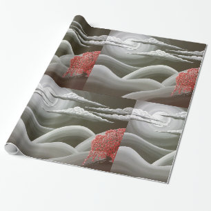 Papel De Presente Árvore Vermelha de ressonância