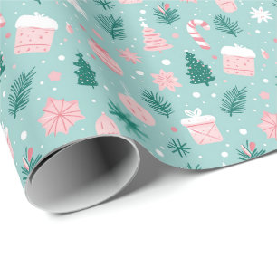 Papel De Presente Árvores Aconchegantes de Natal