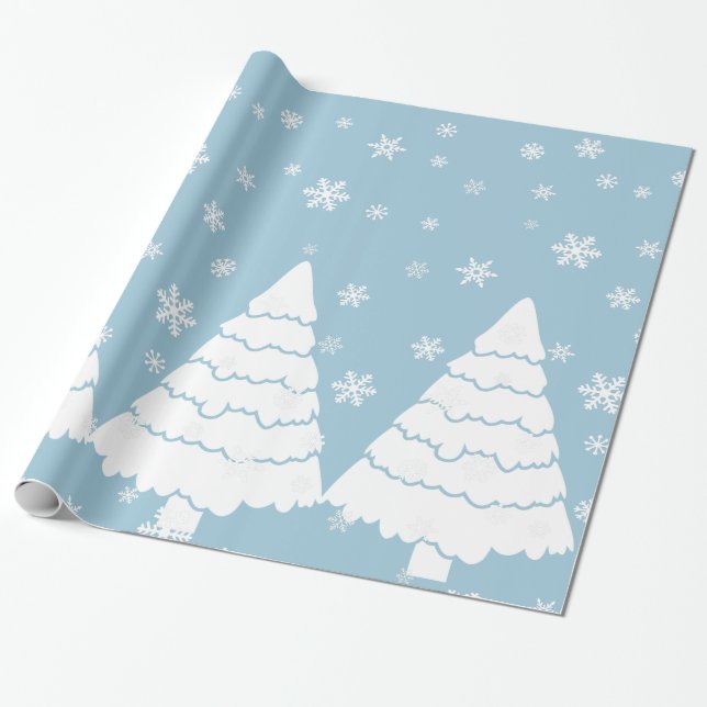 Papel De Presente Árvores brancas (Desenrolado)