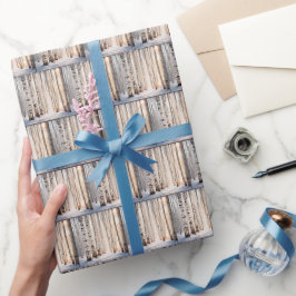 Papel De Presente Árvores Brancas No Inverno