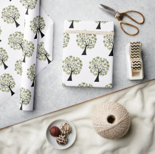 Papel De Presente Árvores de Dinheiro sobre Branco