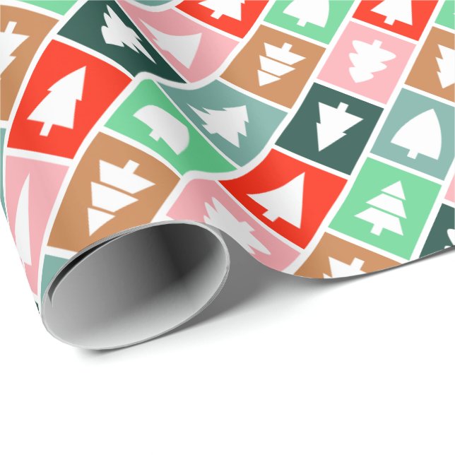 Papel De Presente Árvores de Natal (Ponta do rolo)
