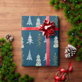 Papel De Presente Árvores de Natal bonitas