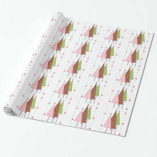 Papel De Presente Árvores de Natal Caprichosas