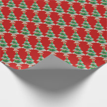Árvores de Natal em Brilhos Vermelhos