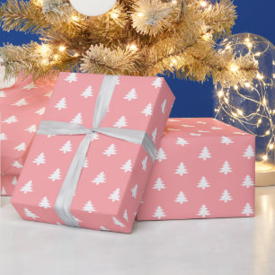 Papel De Presente Árvores de Natal Mínimas e Modernas