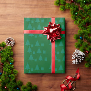 Papel De Presente Árvores de Natal & Presentes