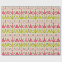 Árvores de Natal rosa e verde