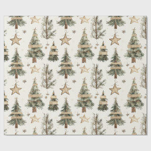 Papel De Presente Árvores de Natal russas