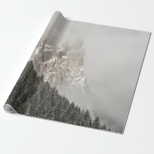 PAPEL DE PRESENTE ÁRVORES DE PINOS VERDES