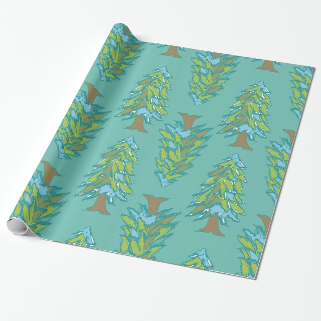 Papel De Presente Árvores do inverno (Desenrolado)