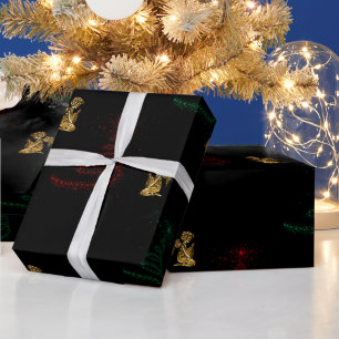 Papel De Presente Árvores e anjos de Natal