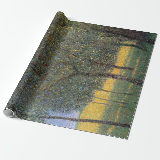 Papel De Presente Árvores frutas, Gustav Klimt (Desenrolado)