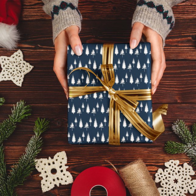 Papel De Presente Árvores marinhos de inverno (Criador carregado)