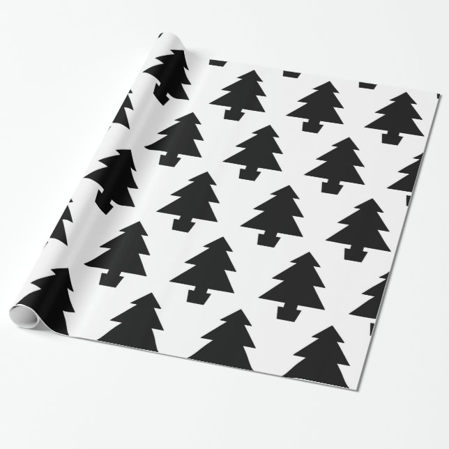 Papel De Presente Árvores minimalistas (Desenrolado)
