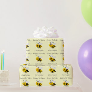 Papel De Presente As abelhas apenas adicionam o aniversário