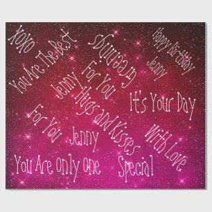 Papel De Presente As estrelas da galáxia personalizaram o espaço d