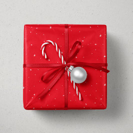 Papel De Presente As estrelas de Natal são brancas e brancas, feriad