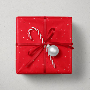 Papel De Presente As estrelas de Natal são brancas e brancas, feriad