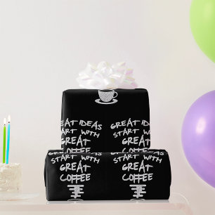 Papel De Presente As ideias do excelente começam com o café do Excel