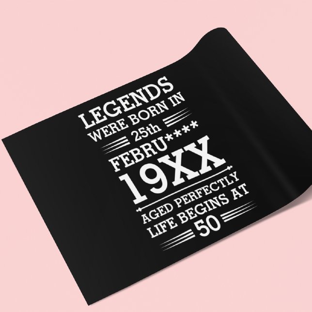 Papel De Presente As Legendas Personalizadas Eram Nasceres no Mês do (Criador carregado)